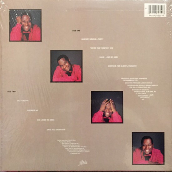 Luther vandross forever for always for love 1987 i plak sesi